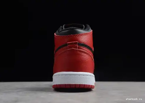 001 Jordan OG 1 Retro Bred High 001 Red Banned Black Air 555088  555088 Kid Kids  0513